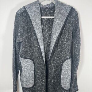 Capote black/Gray Bamboo Stretch Fleece Jacket Womens Size M‎